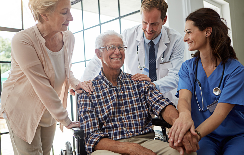 medical team with patient